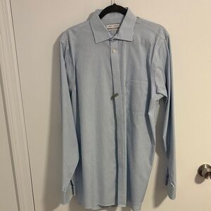 Joseph Abboud Light Blue & White Pinstripe Dress Shirt